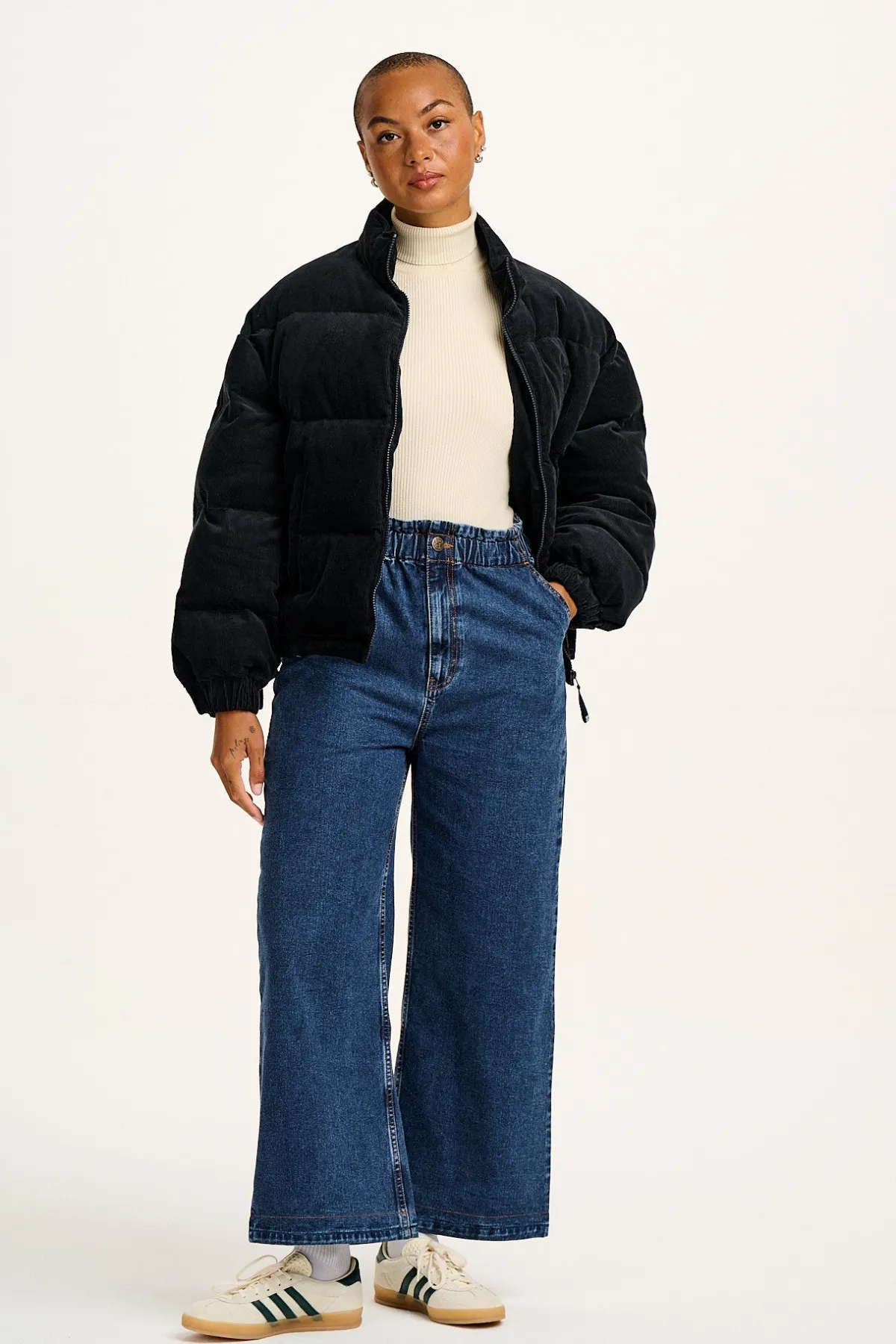 Sale Paloma - Corduroy Puffer Jacket in Black All Outerwear & Knitwear|Jackets