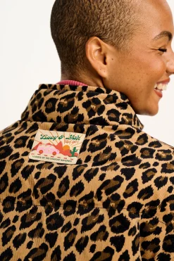 Discount Paloma - Corduroy Puffer Jacket in Leopard Print All Outerwear & Knitwear|Jackets