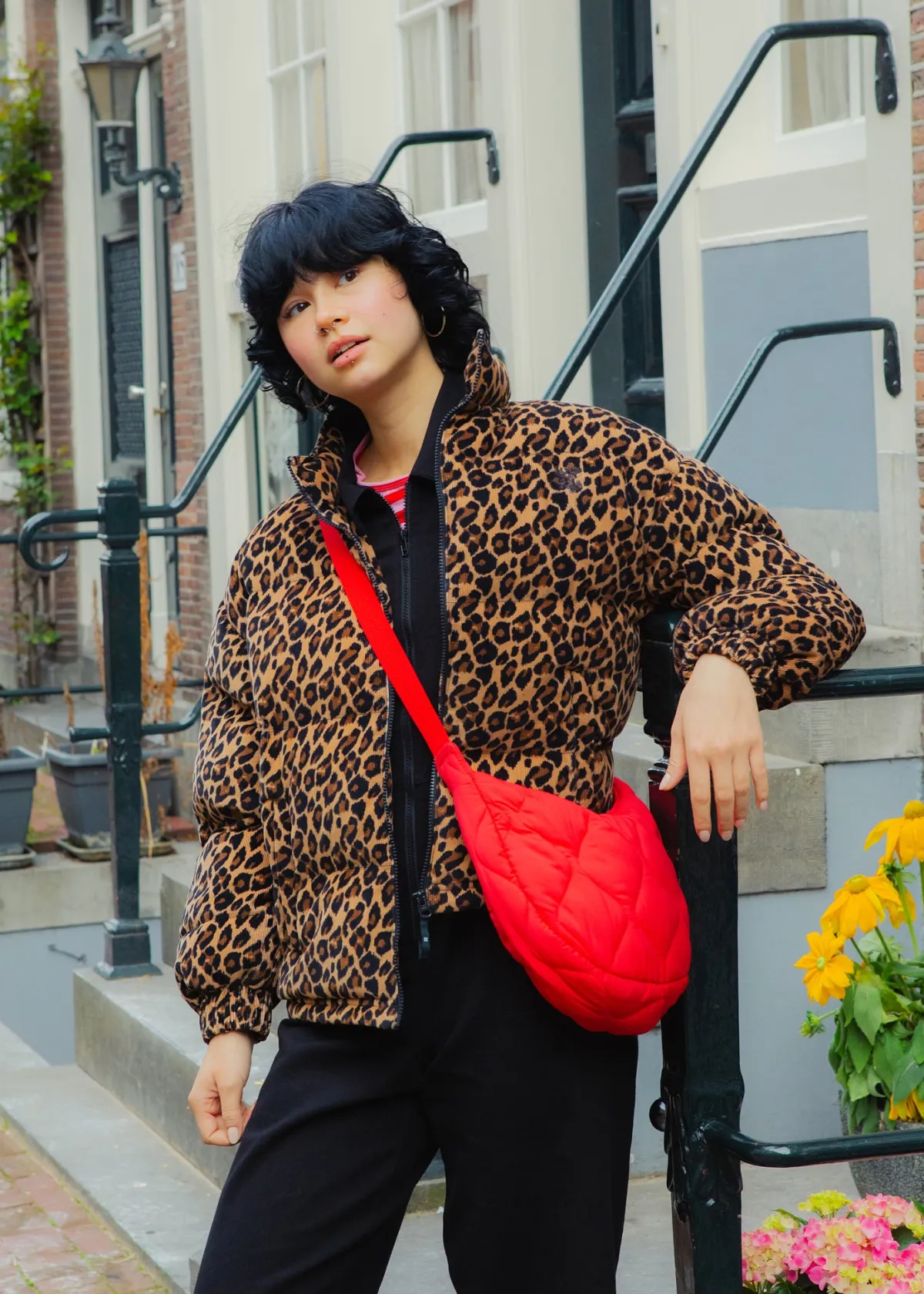 Discount Paloma - Corduroy Puffer Jacket in Leopard Print All Outerwear & Knitwear|Jackets