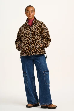 Discount Paloma - Corduroy Puffer Jacket in Leopard Print All Outerwear & Knitwear|Jackets