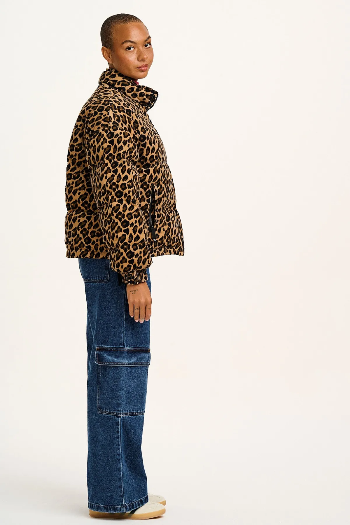 Discount Paloma - Corduroy Puffer Jacket in Leopard Print All Outerwear & Knitwear|Jackets