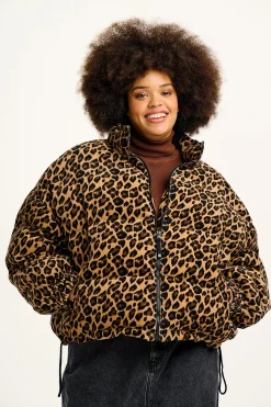 Discount Paloma - Corduroy Puffer Jacket in Leopard Print All Outerwear & Knitwear|Jackets
