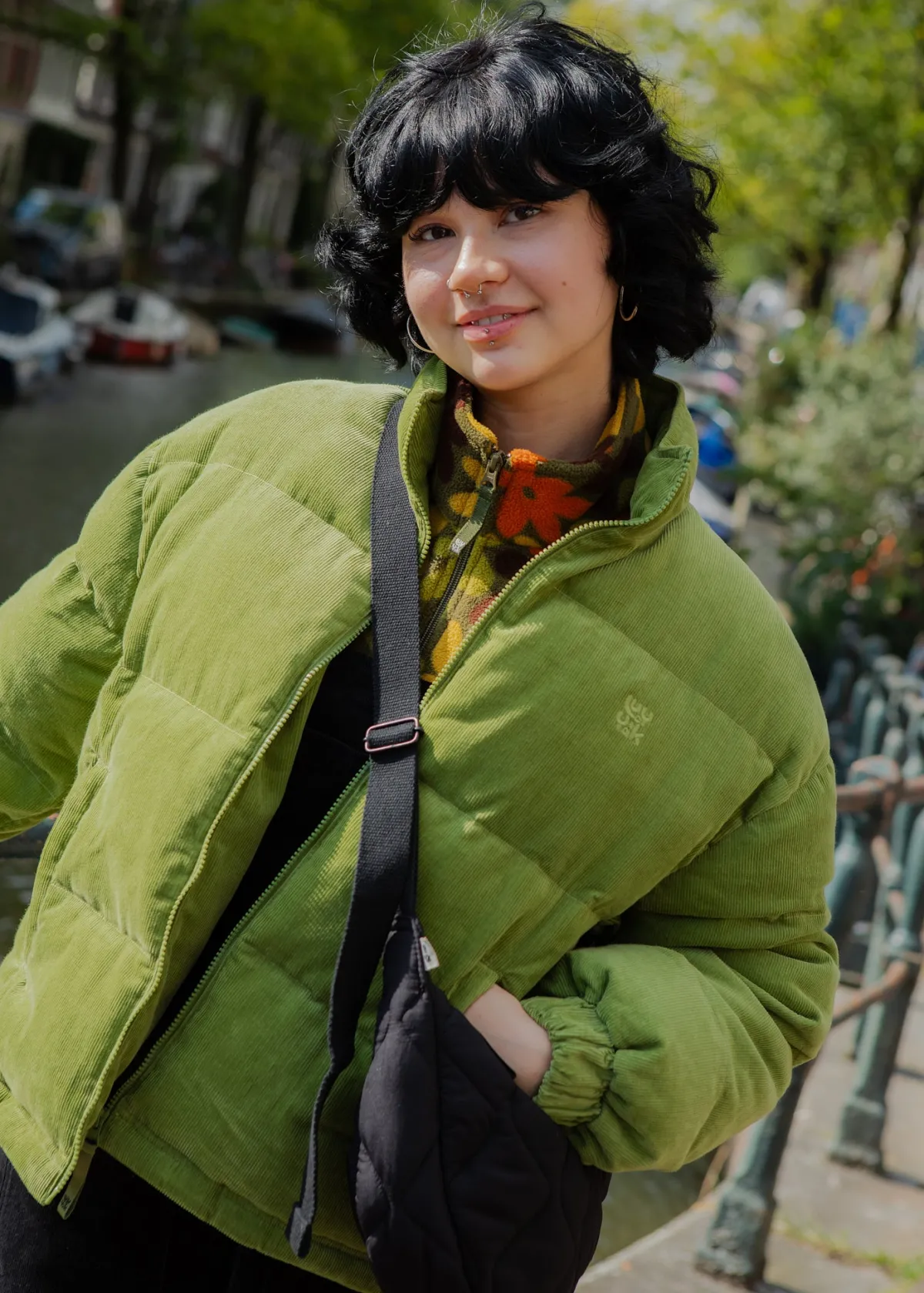 Online Paloma - Corduroy Puffer Jacket in Leaf Green All Outerwear & Knitwear|Jackets