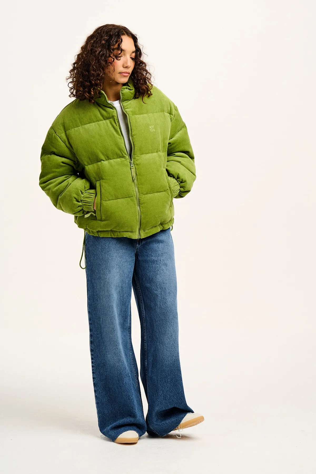 Online Paloma - Corduroy Puffer Jacket in Leaf Green All Outerwear & Knitwear|Jackets