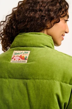 Online Paloma - Corduroy Puffer Jacket in Leaf Green All Outerwear & Knitwear|Jackets