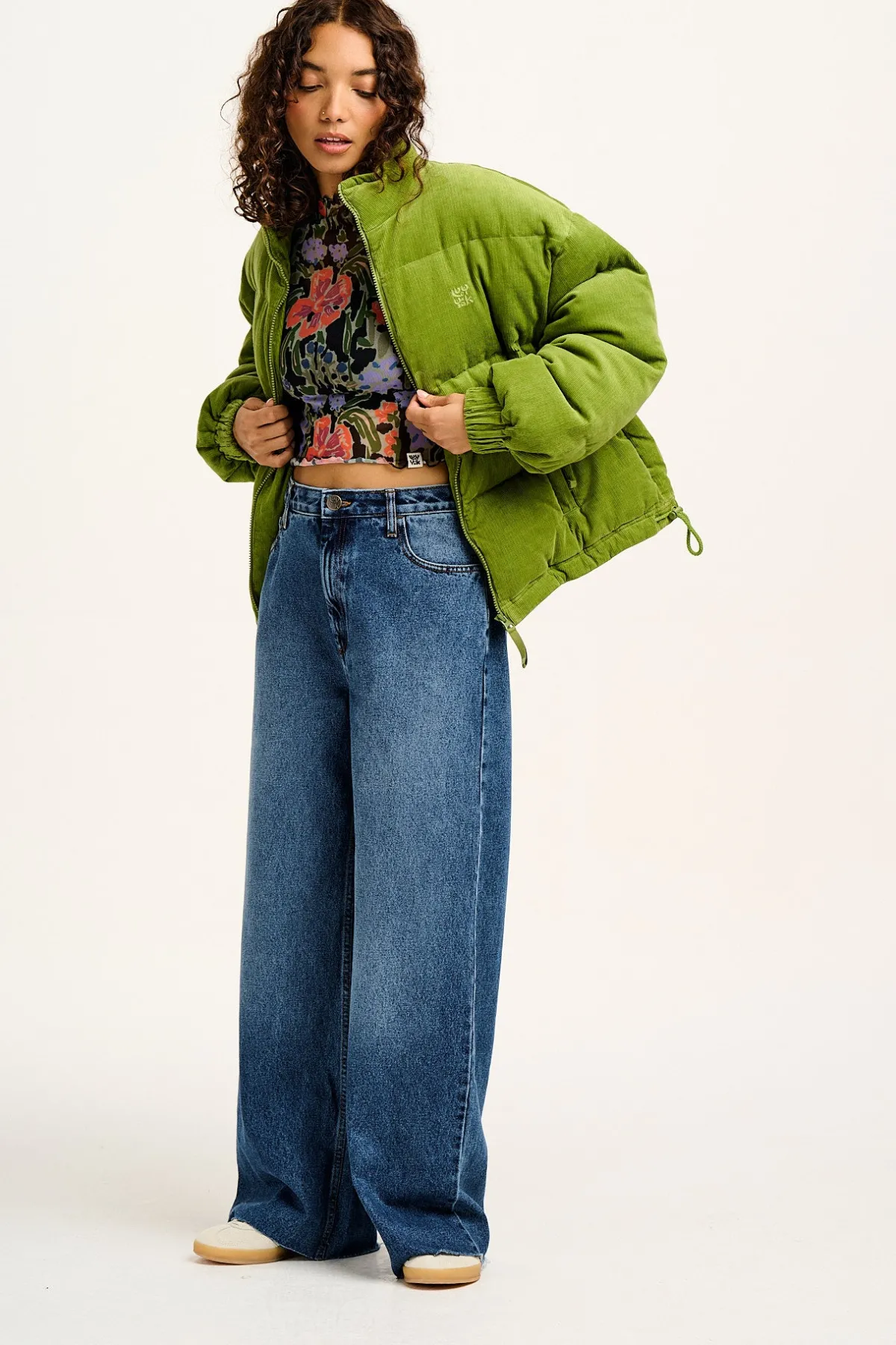 Online Paloma - Corduroy Puffer Jacket in Leaf Green All Outerwear & Knitwear|Jackets