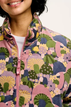 Hot Paloma - Corduroy Puffer Jacket in Portobella Mushroom Print All Outerwear & Knitwear|Jackets