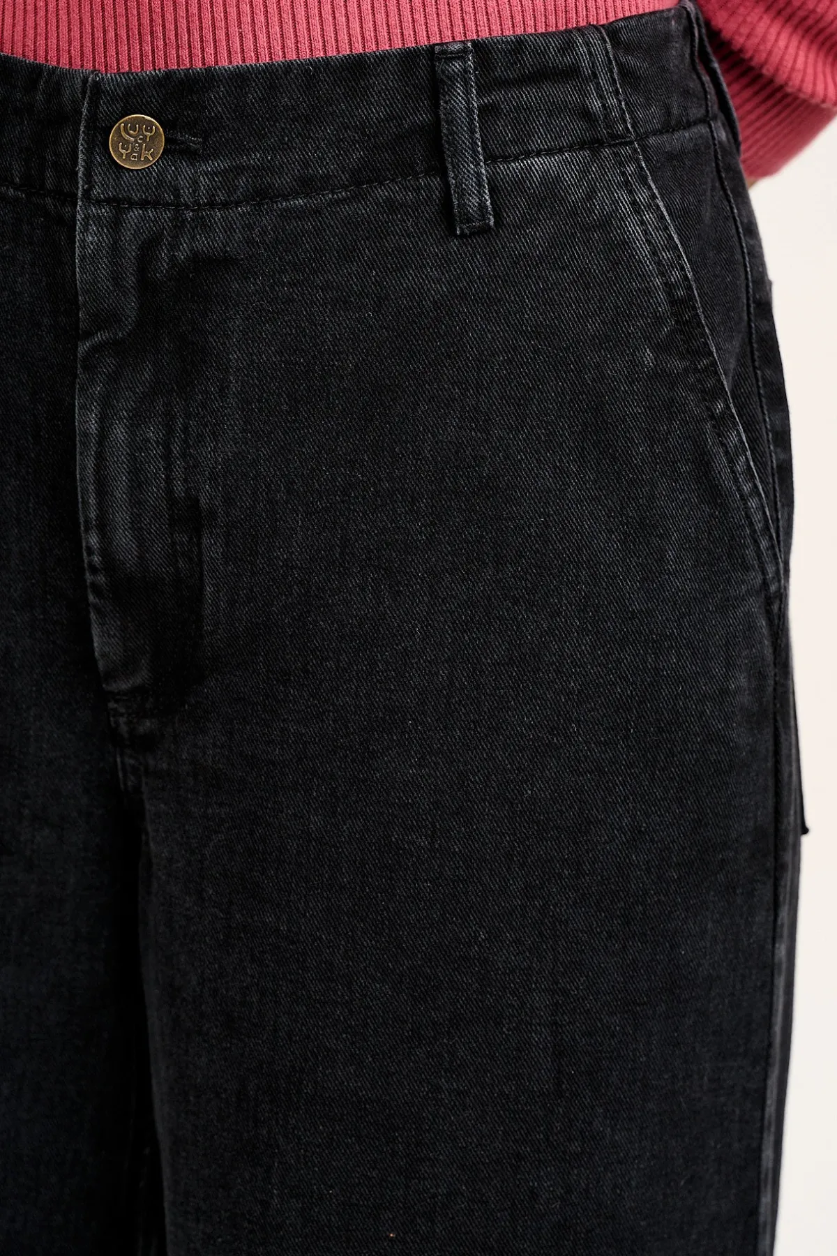 Hot Phoenix - Cargo Trousers in Black Denim All Bottoms|Jeans