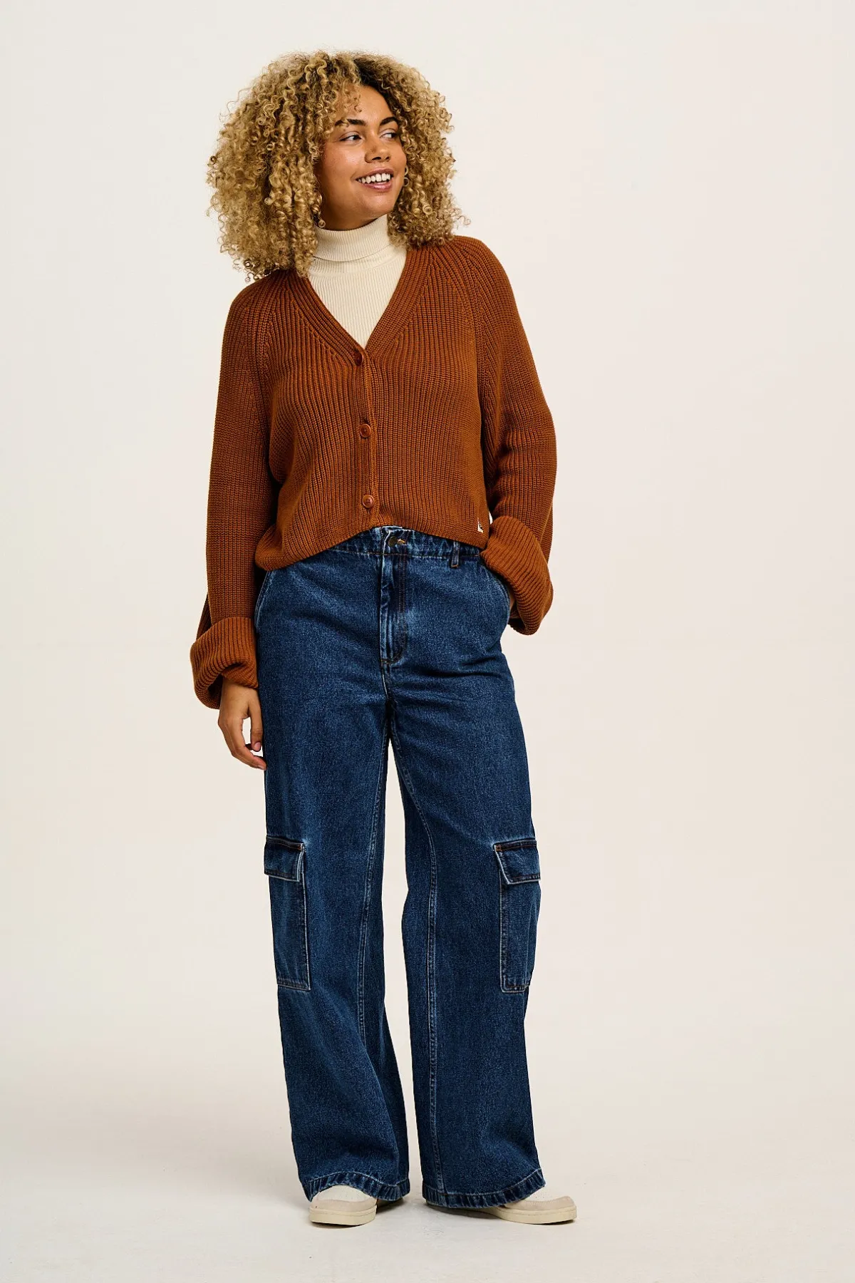 Best Phoenix - Cargo Trousers in Blue Denim All Bottoms|Jeans