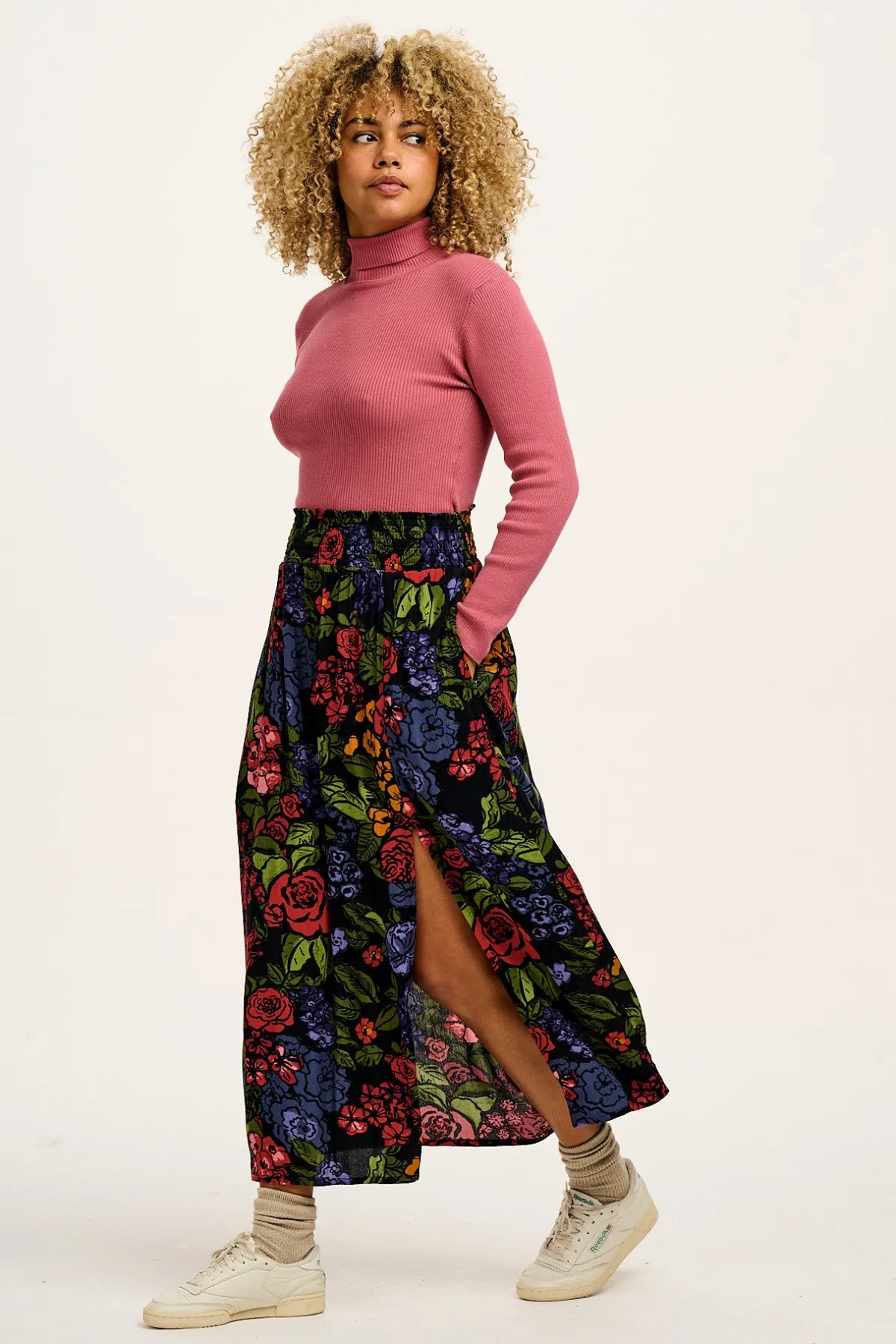 Clearance Poppy - Elasticated Waist Skirt in Maria Print All Bottoms|All Dresses & Skirts