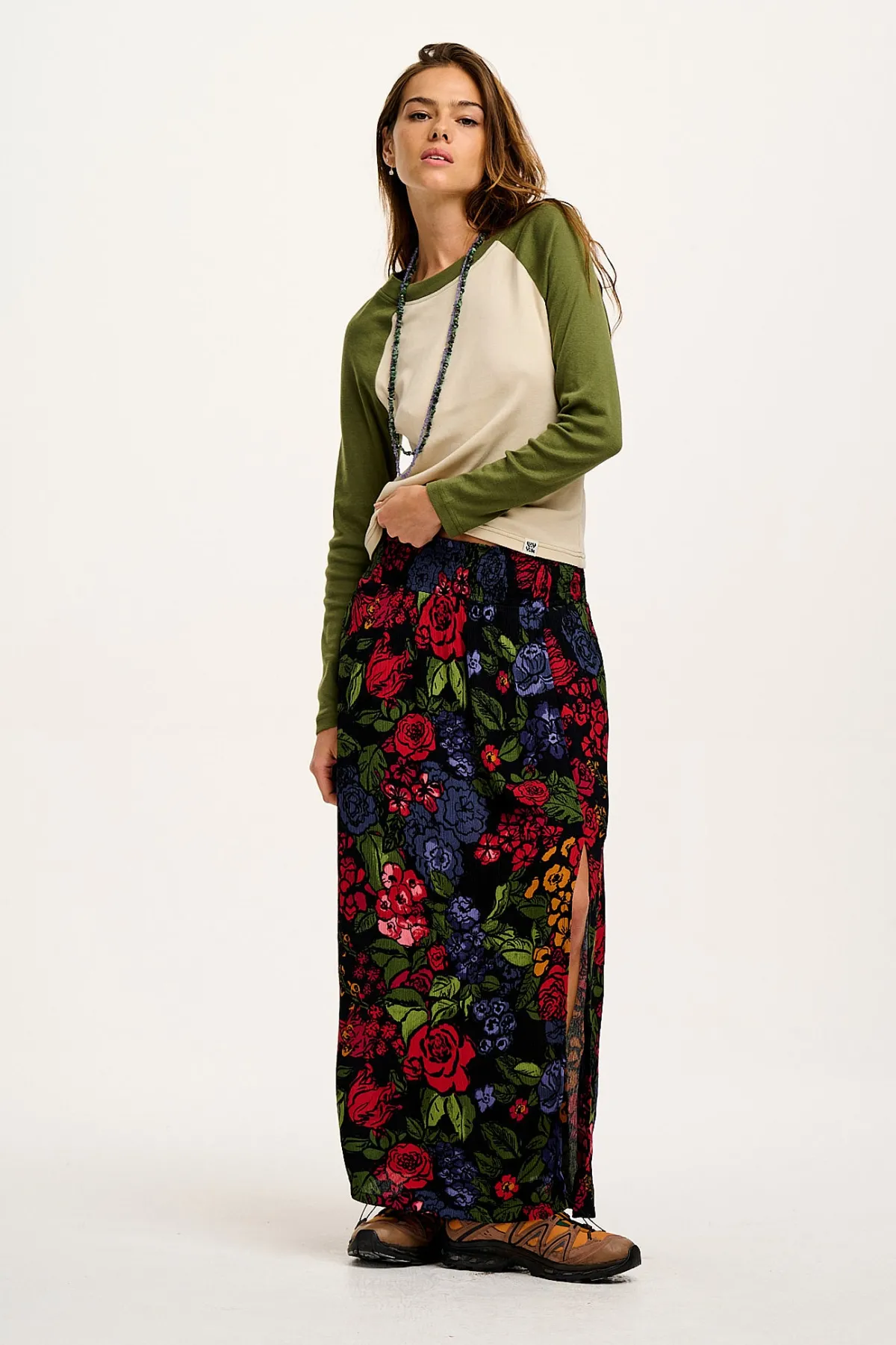 Clearance Poppy - Elasticated Waist Skirt in Maria Print All Bottoms|All Dresses & Skirts