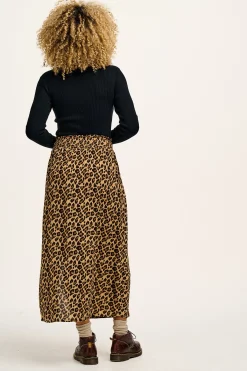Fashion Poppy - Elasticated Waist Skirt in Leopard Print All Bottoms|All Dresses & Skirts