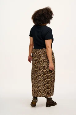 Fashion Poppy - Elasticated Waist Skirt in Leopard Print All Bottoms|All Dresses & Skirts