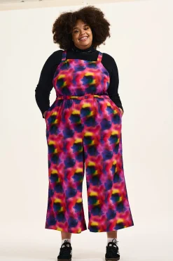 Sale Presley - Cotton Jumpsuit in Digital Blur Print All Jumpsuits