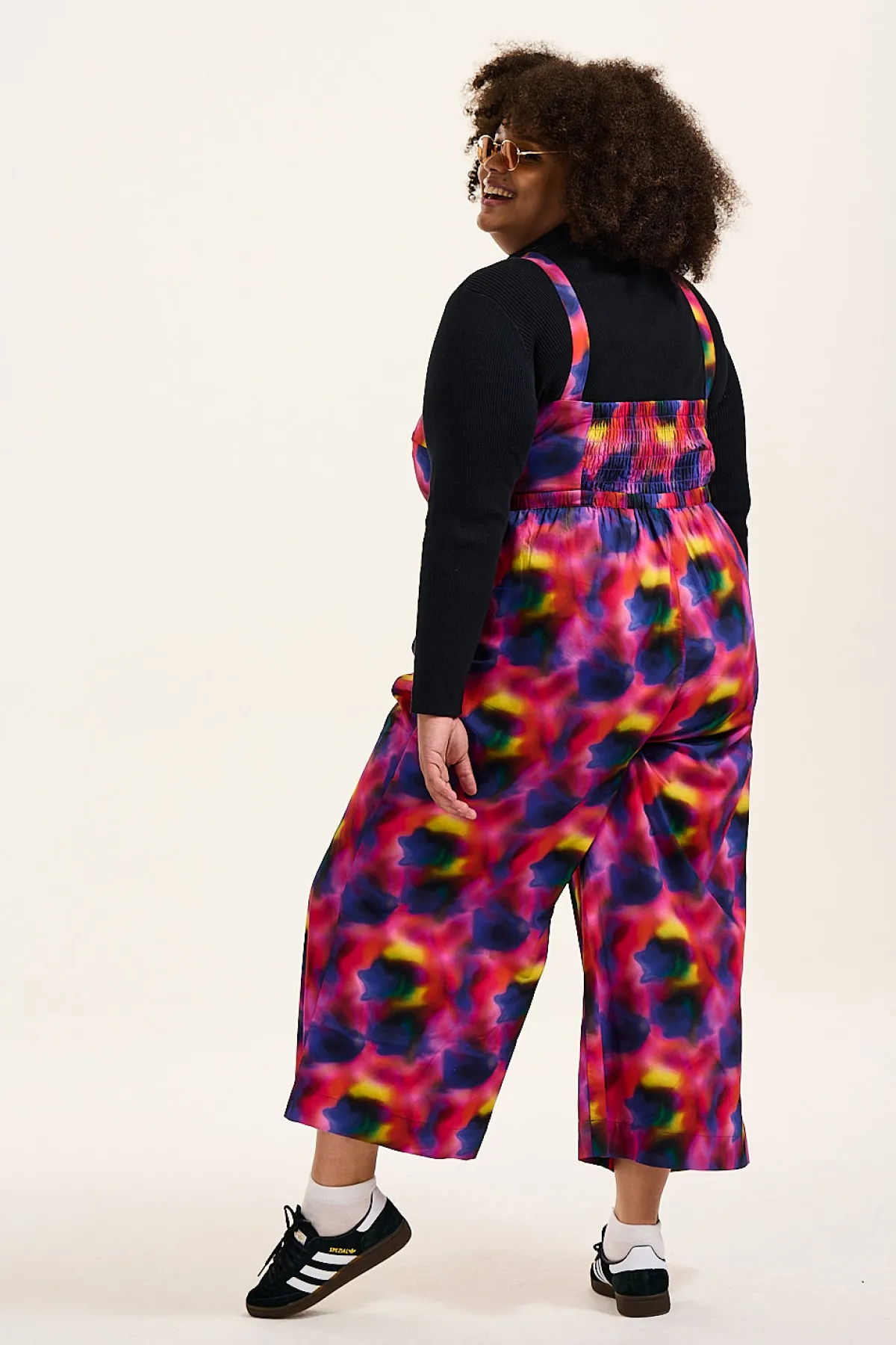 Sale Presley - Cotton Jumpsuit in Digital Blur Print All Jumpsuits