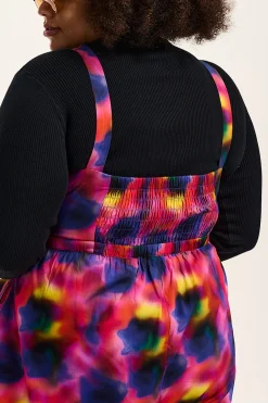 Sale Presley - Cotton Jumpsuit in Digital Blur Print All Jumpsuits