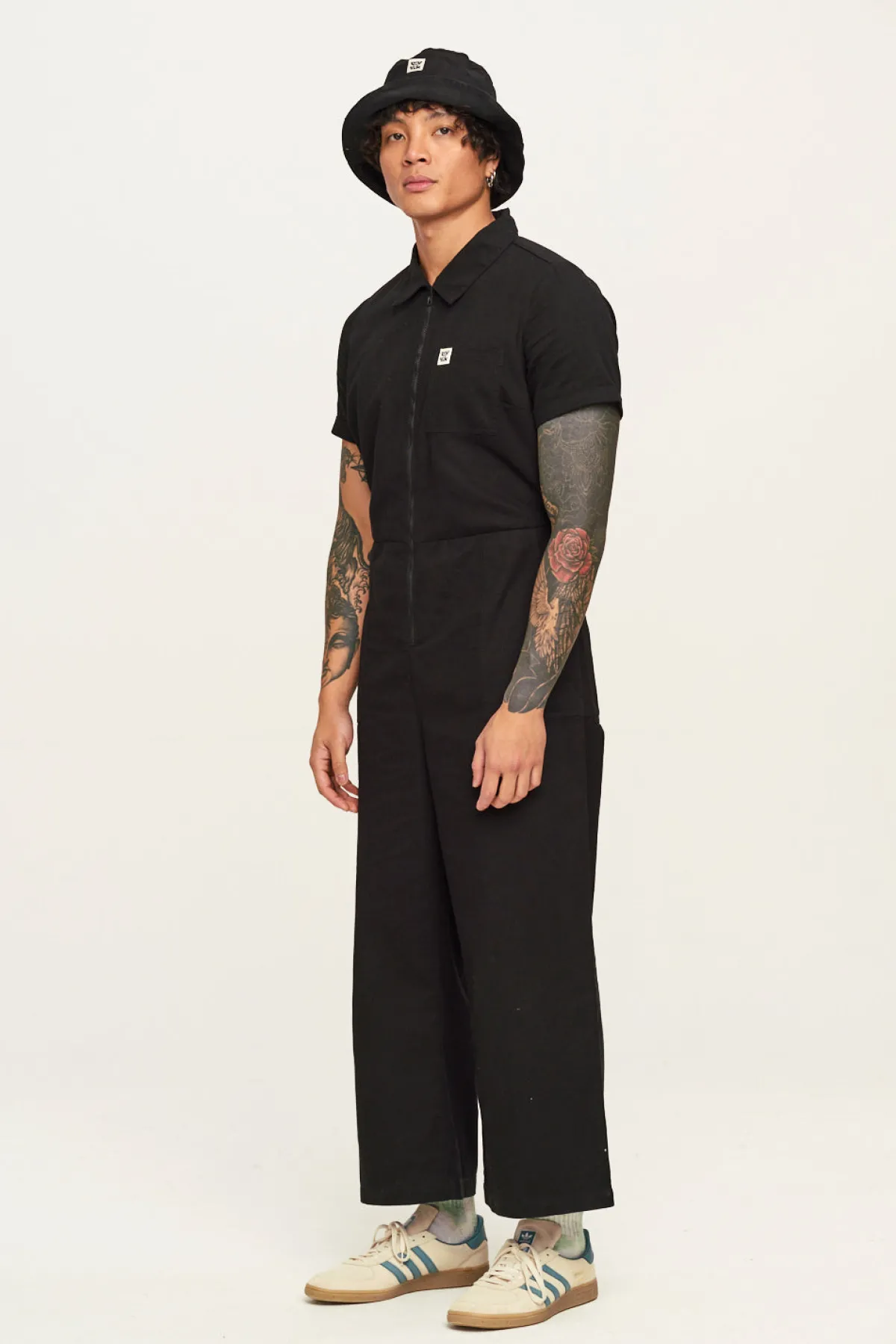 Fashion Ragan - Cotton Jumpsuit in Black Tall Range|All Jumpsuits