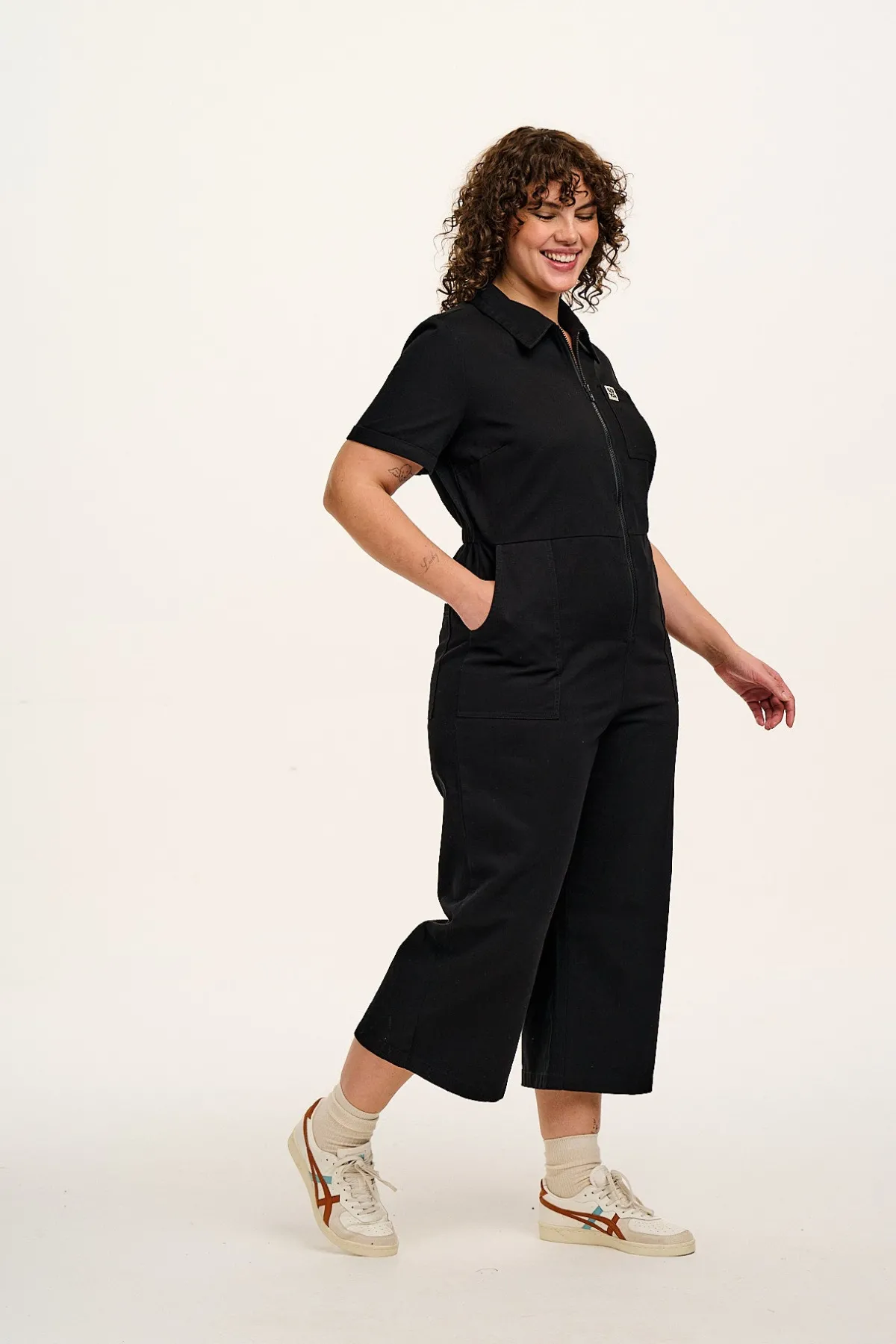 Fashion Ragan - Cotton Jumpsuit in Black Tall Range|All Jumpsuits