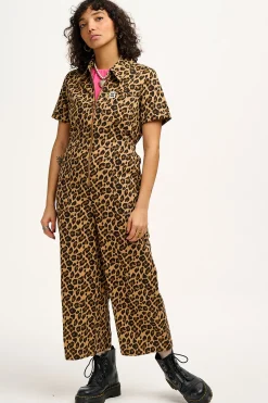 Fashion Ragan - Cotton Jumpsuit in Leopard Print All Jumpsuits|Tall Range