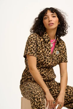 Fashion Ragan - Cotton Jumpsuit in Leopard Print All Jumpsuits|Tall Range