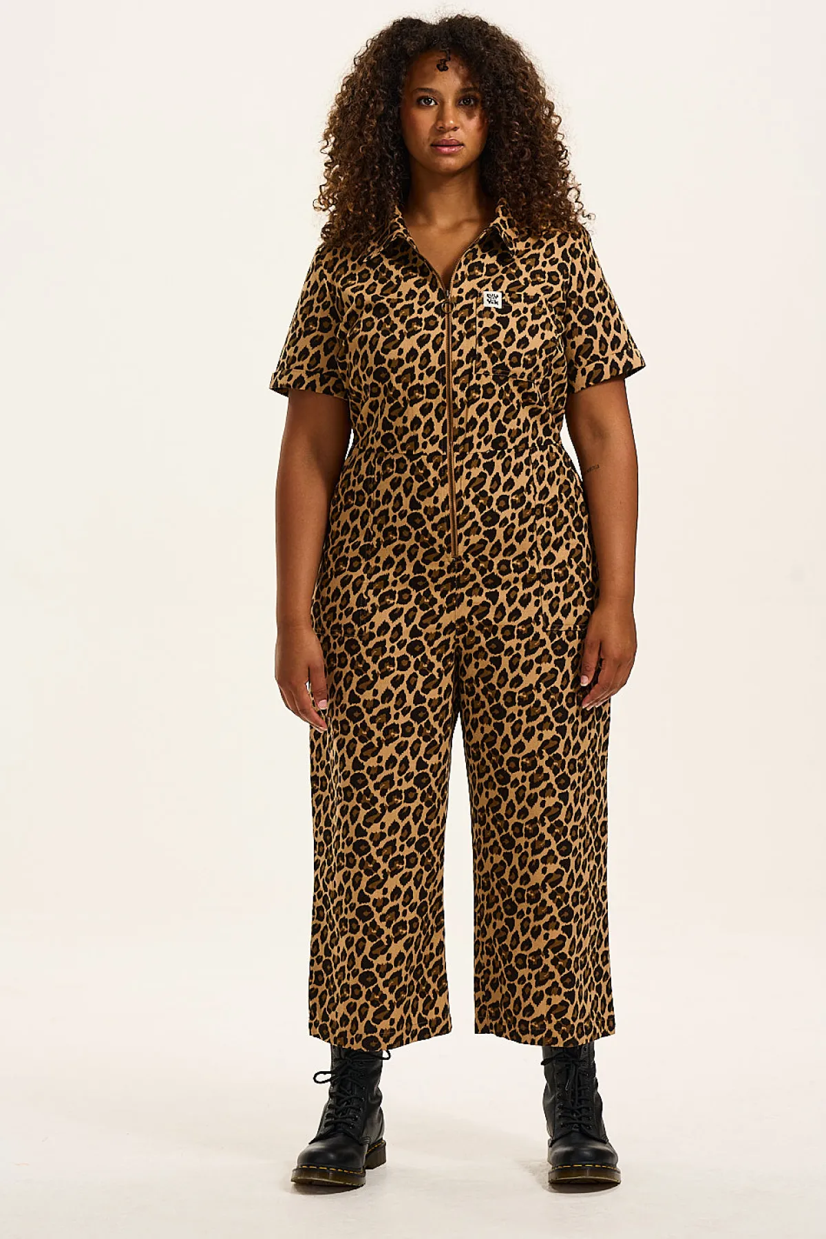 Fashion Ragan - Cotton Jumpsuit in Leopard Print All Jumpsuits|Tall Range