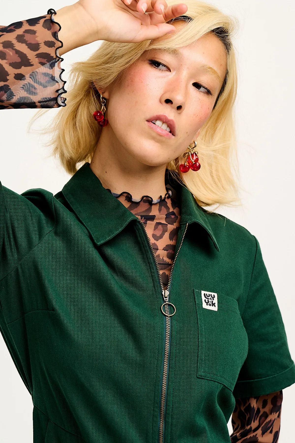 Discount Ragan - Cotton Jumpsuit in Posy Green All Jumpsuits