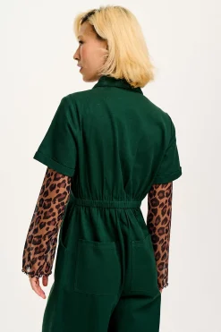 Discount Ragan - Cotton Jumpsuit in Posy Green All Jumpsuits
