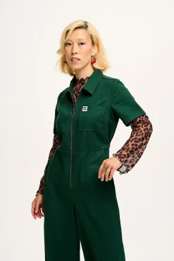 Discount Ragan - Cotton Jumpsuit in Posy Green All Jumpsuits