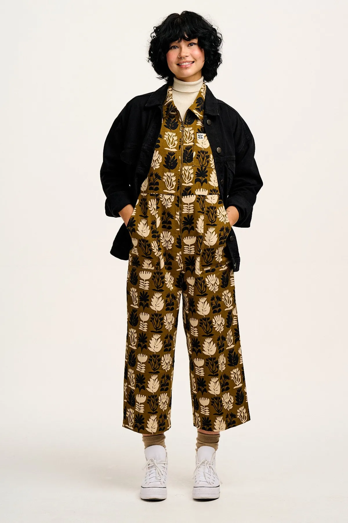 Fashion Ragan - Cotton Jumpsuit in Green Zela Print All Jumpsuits