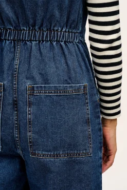 Clearance Ragan - Denim Jumpsuit in Mid Wash Blue All Jumpsuits|Tall Range