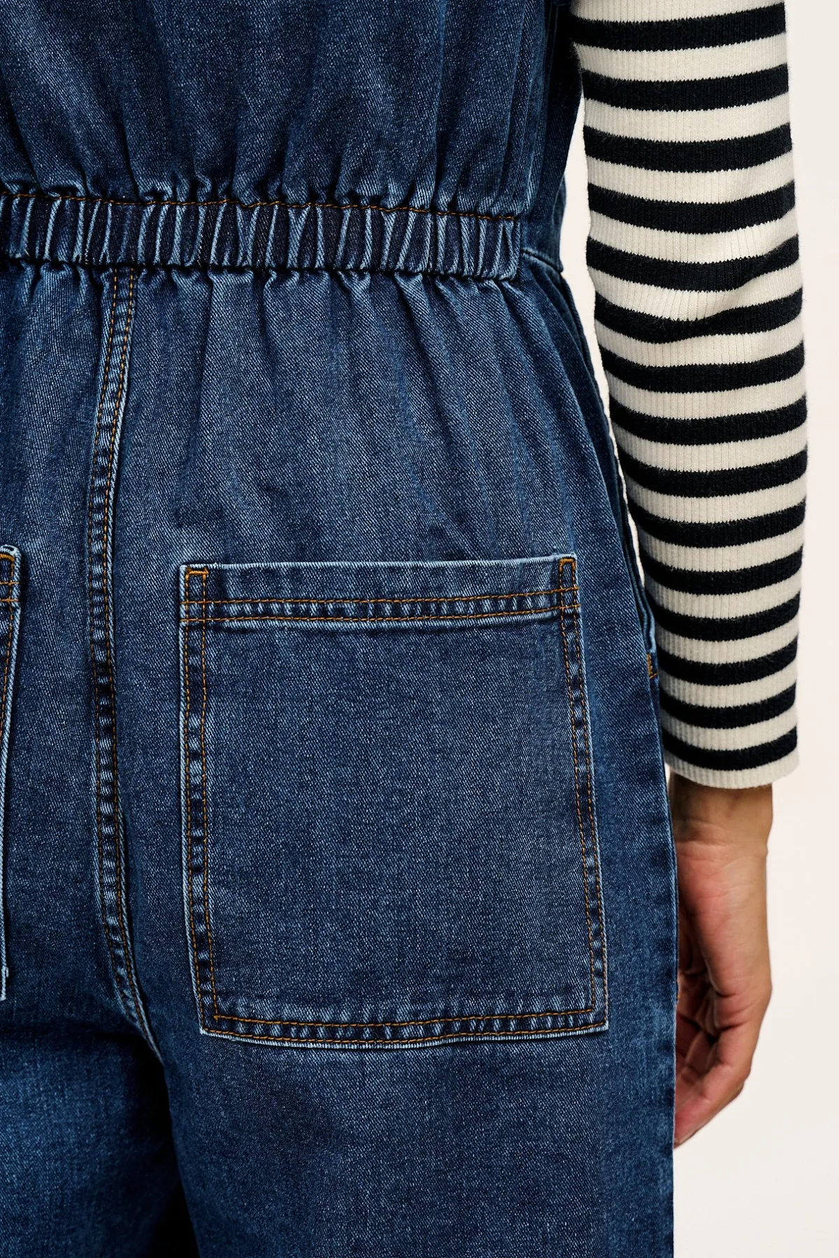 Clearance Ragan - Denim Jumpsuit in Mid Wash Blue All Jumpsuits|Tall Range
