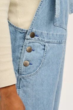Discount Reuben - Denim Dungarees in Light Wash Blue All Dungarees|Reuben - Classic