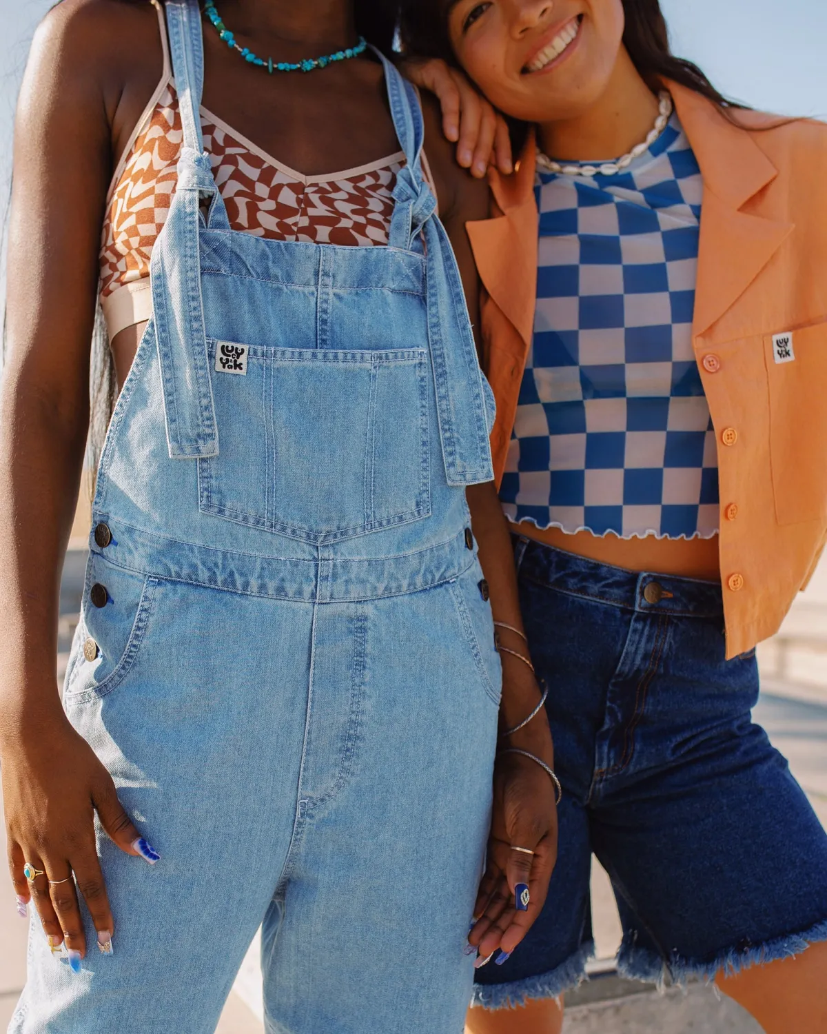 Discount Reuben - Denim Dungarees in Light Wash Blue All Dungarees|Reuben - Classic