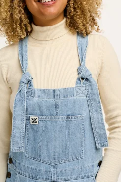 Discount Reuben - Denim Dungarees in Light Wash Blue All Dungarees|Reuben - Classic
