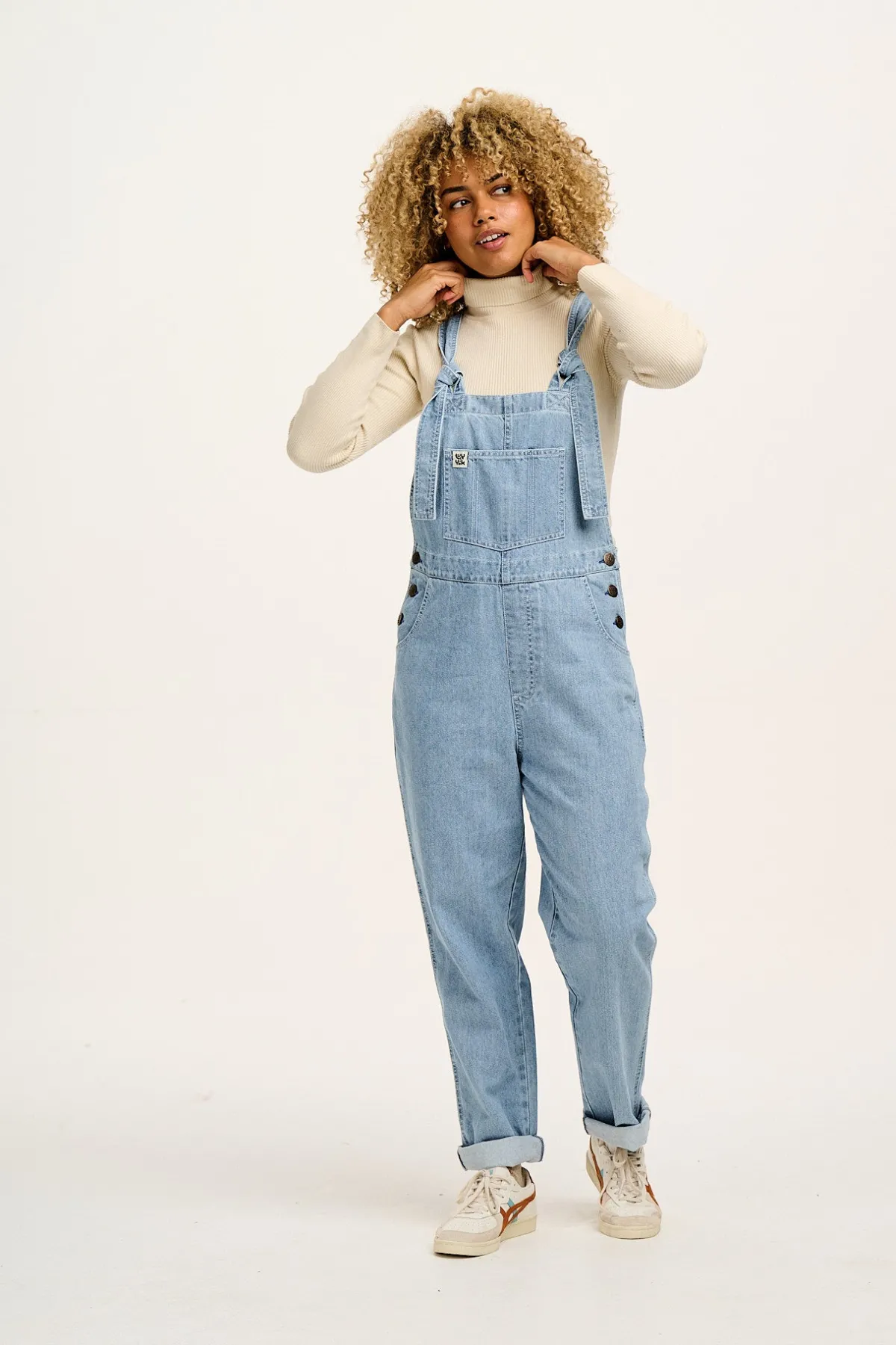 Discount Reuben - Denim Dungarees in Light Wash Blue All Dungarees|Reuben - Classic