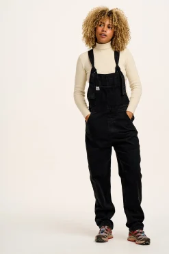 Outlet Reuben - Denim Dungarees in Washed Black All Dungarees|Reuben - Classic