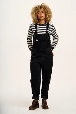 Outlet Reuben - Denim Dungarees in Washed Black All Dungarees|Reuben - Classic