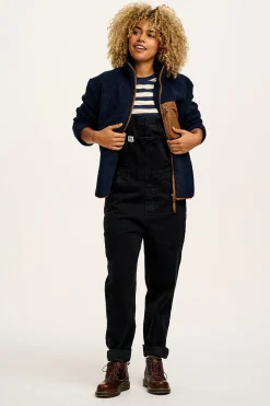 Outlet Reuben - Denim Dungarees in Washed Black All Dungarees|Reuben - Classic