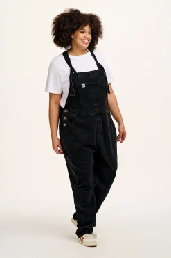 Outlet Reuben - Denim Dungarees in Washed Black All Dungarees|Reuben - Classic