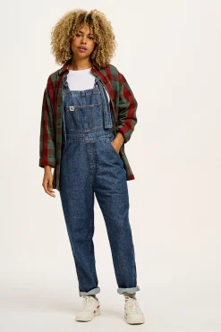 Hot Reuben - Denim Dungarees in Mid Wash Blue All Dungarees|Reuben - Classic