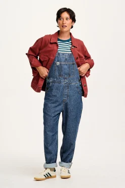 Hot Reuben - Denim Dungarees in Mid Wash Blue All Dungarees|Reuben - Classic