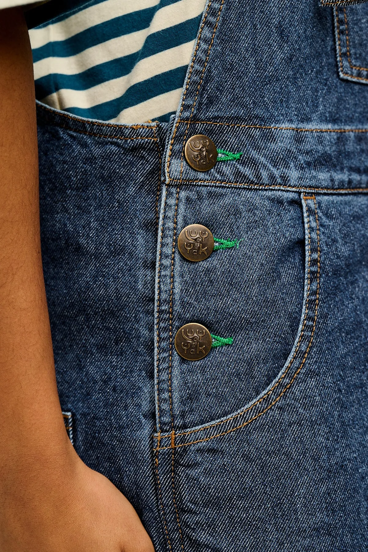 Hot Reuben - Denim Dungarees in Mid Wash Blue All Dungarees|Reuben - Classic