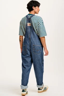 Hot Reuben - Denim Dungarees in Mid Wash Blue All Dungarees|Reuben - Classic
