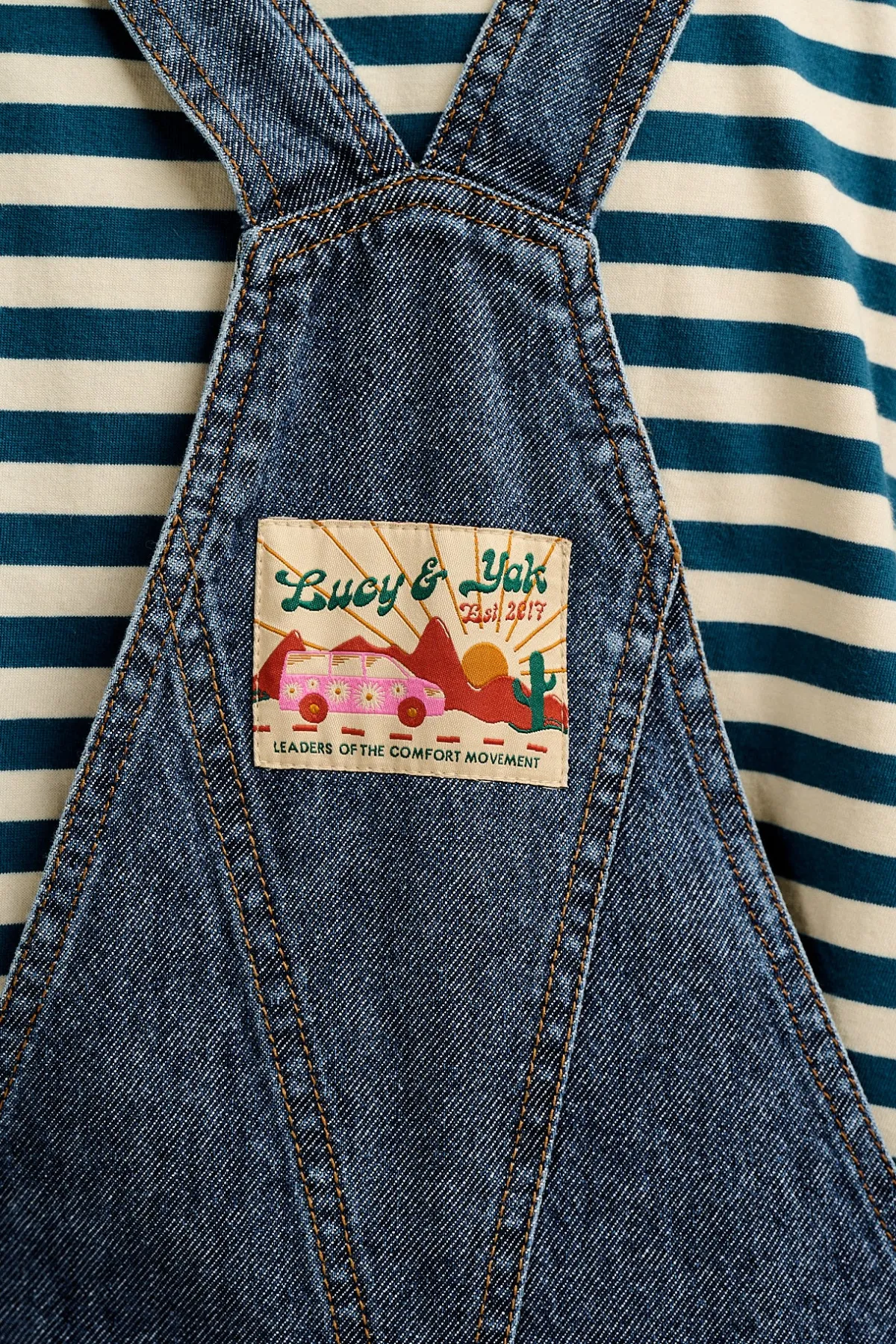 Hot Reuben - Denim Dungarees in Mid Wash Blue All Dungarees|Reuben - Classic