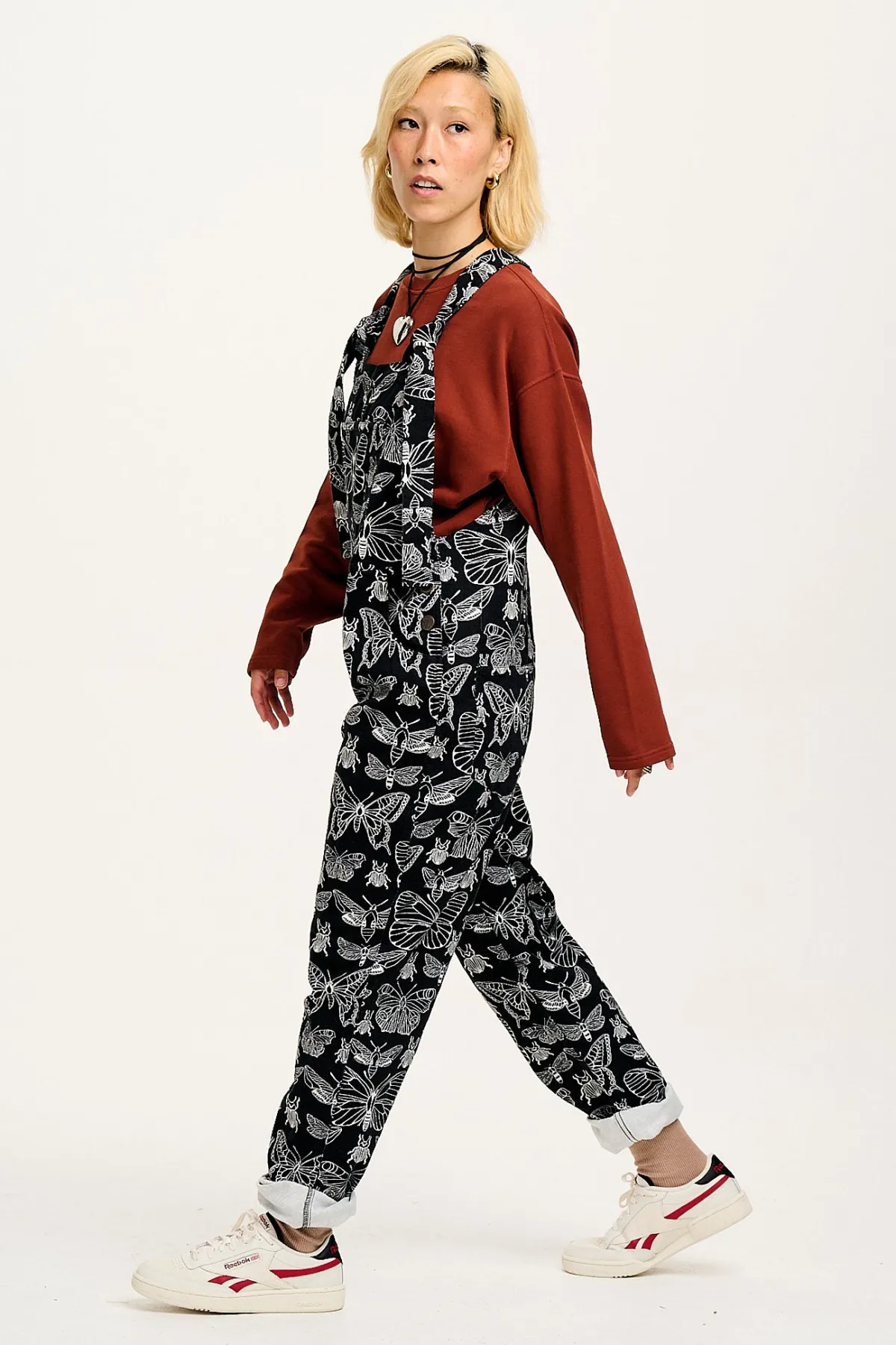 Clearance Reuben - Twill Dungarees in Papilio Print All Dungarees|Reuben - Classic