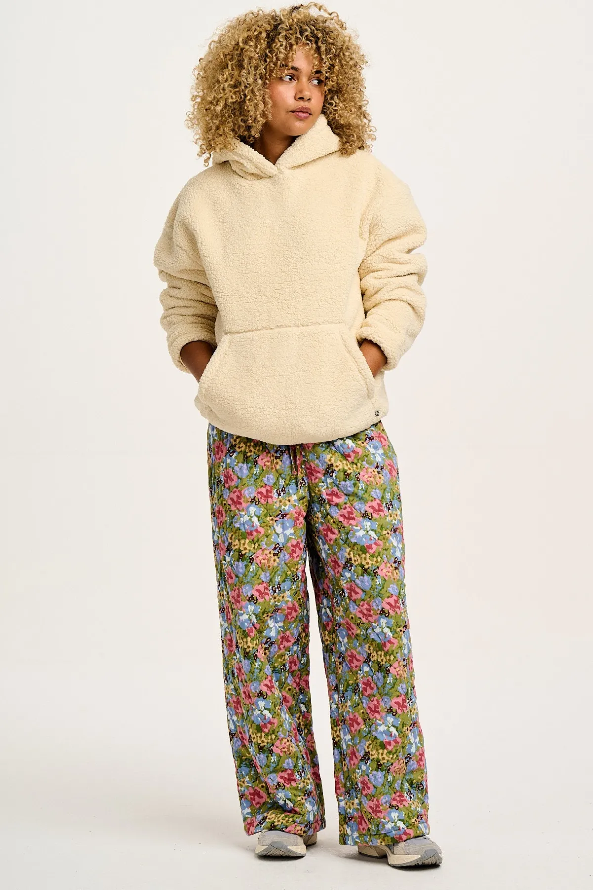 Sale Rory - Borg Fleece Hoodie in Cream All Outerwear & Knitwear|Sweaters & Hoodies