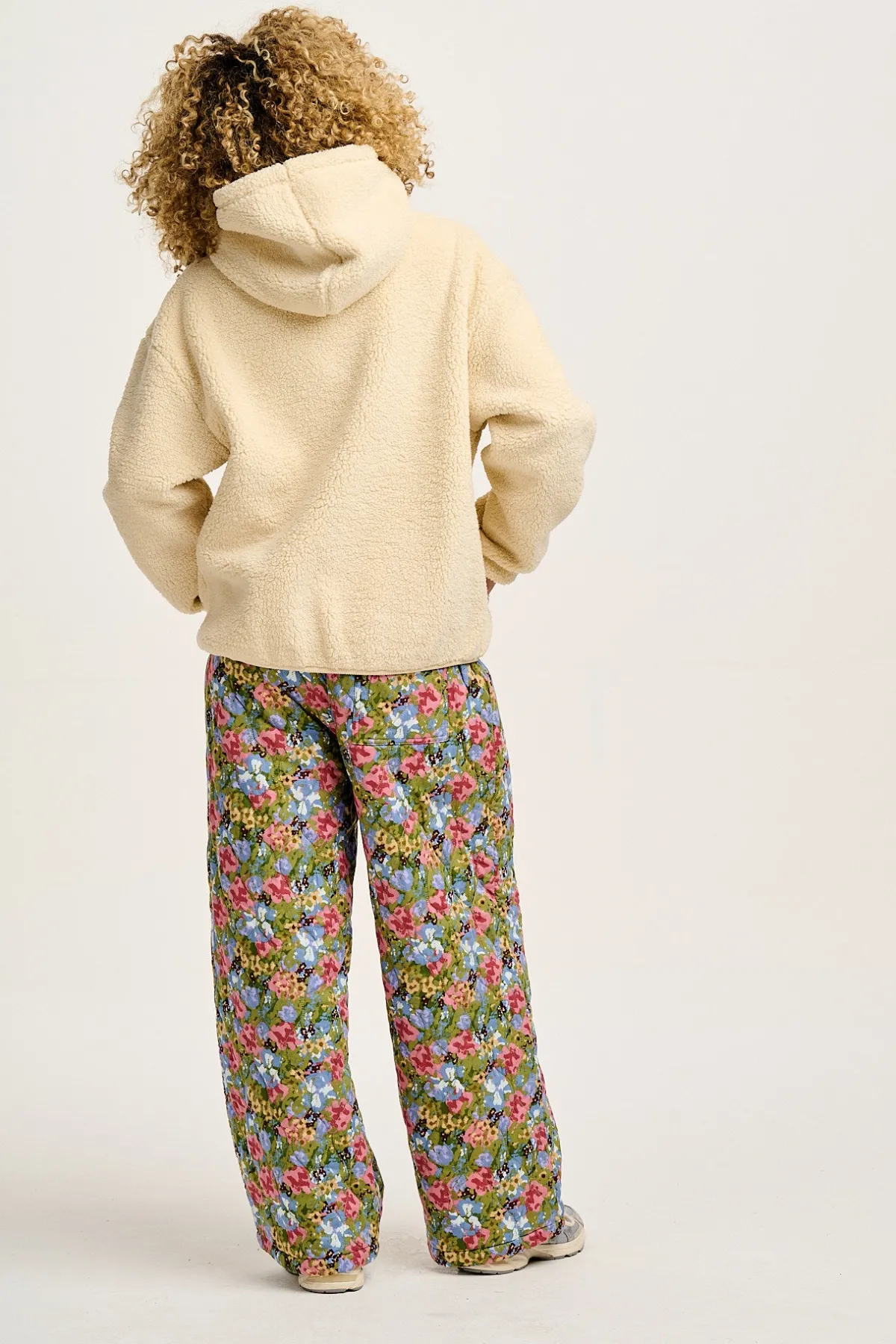 Sale Rory - Borg Fleece Hoodie in Cream All Outerwear & Knitwear|Sweaters & Hoodies