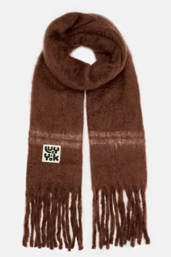 Best Rowan - Super Soft Scarf in Brown with Pink Stripe All Accessories|Scarves