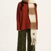 Best Rowan - Super Soft Scarf in Cream & Brown Checkerboard All Accessories|Scarves
