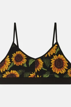 Fashion Ruby - Crop Top Cotton & Bamboo Bralette in Sunflower Print All Tops & Tees|All Underwear